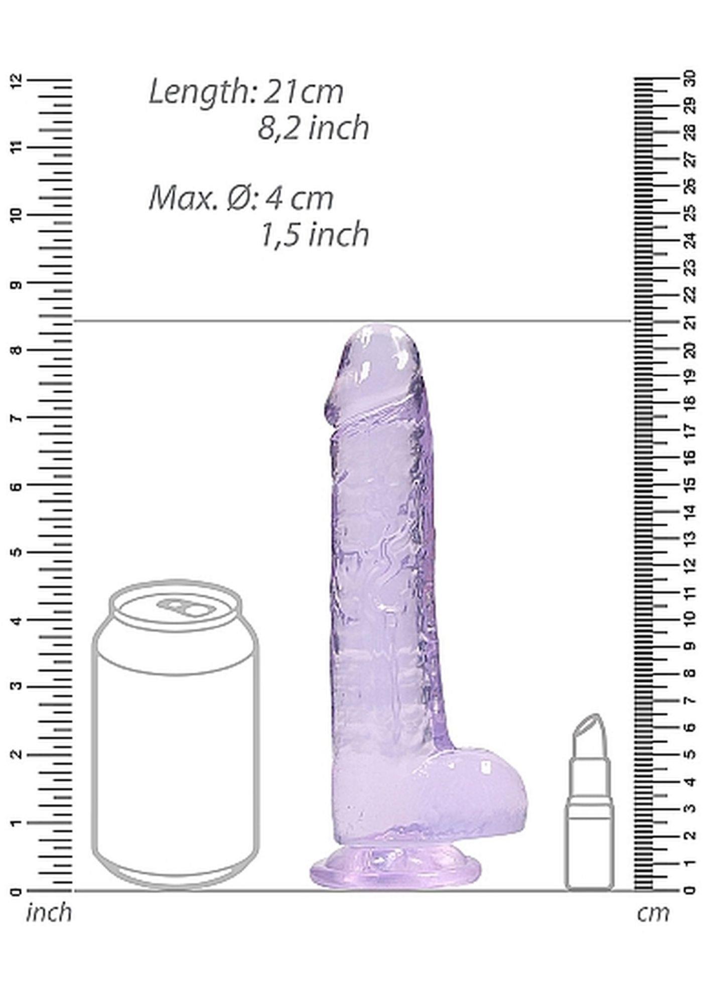 RealRock Realistic — tpe/tpr, fioletowy 8″ RealRock Realistic — tpe/tpr, fioletowy 8″