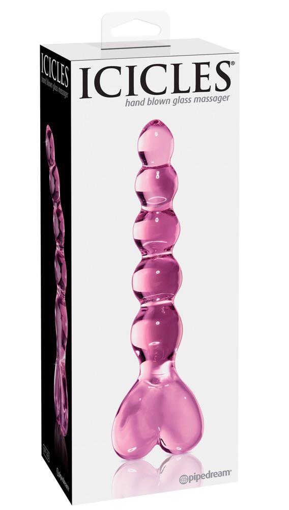 Icicles — szkło, duży (16-22 cm), różowy Icicles — szkło, duży (16-22 cm), różowy