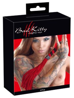Bad Kitty Flogger — nylon-poliester, czerwony Bad Kitty Flogger — nylon-poliester, czerwony