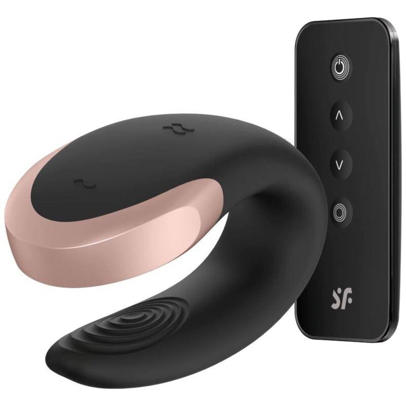 Satisfyer Double — sterowanie aplikacją, silikon medyczny, czarny Satisfyer Double — sterowanie aplikacją, silikon medyczny, czarny