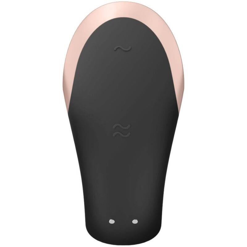 Satisfyer Double — sterowanie aplikacją, silikon medyczny, czarny Satisfyer Double — sterowanie aplikacją, silikon medyczny, czarny