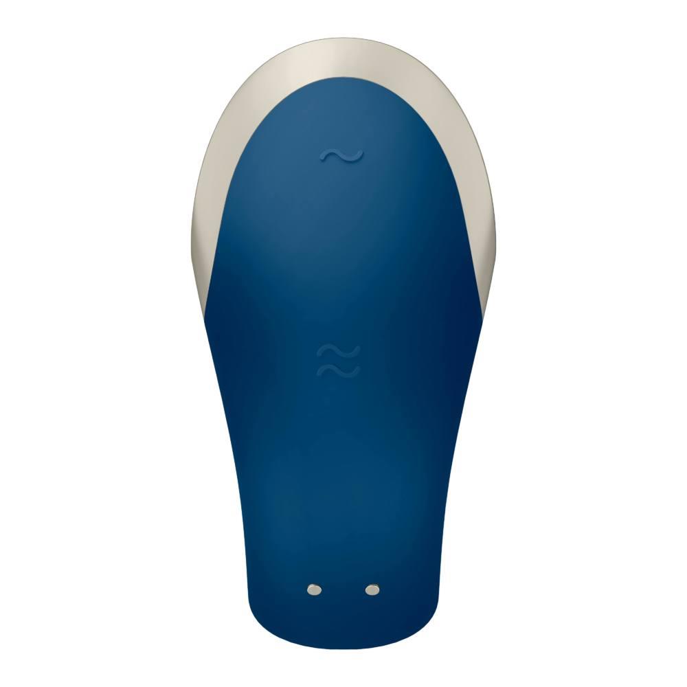 Satisfyer Double — sterowanie aplikacją, silikon medyczny, niebieski Satisfyer Double — sterowanie aplikacją, silikon medyczny, niebieski