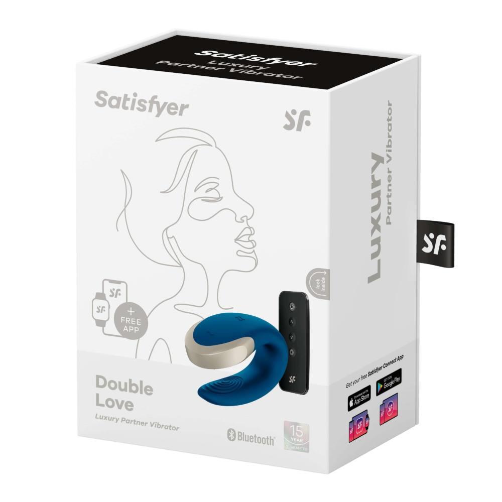 Satisfyer Double — sterowanie aplikacją, silikon medyczny, niebieski Satisfyer Double — sterowanie aplikacją, silikon medyczny, niebieski