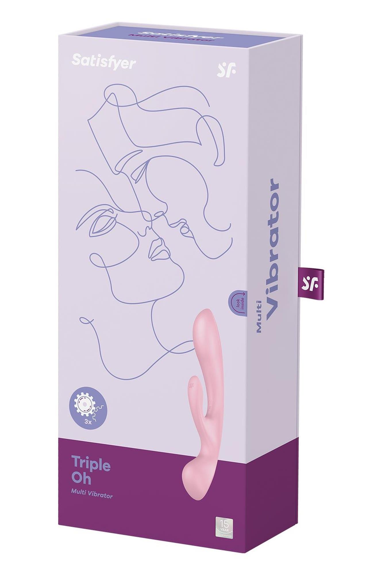 Satisfyer Triple — silikon medyczny, różowy Satisfyer Triple — silikon medyczny, różowy