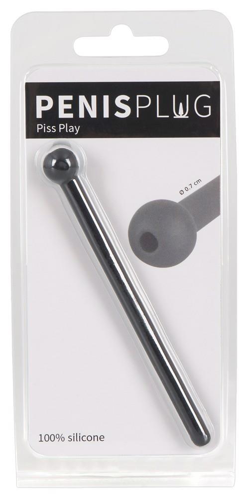 Penisplug Penis — silikon, czarny