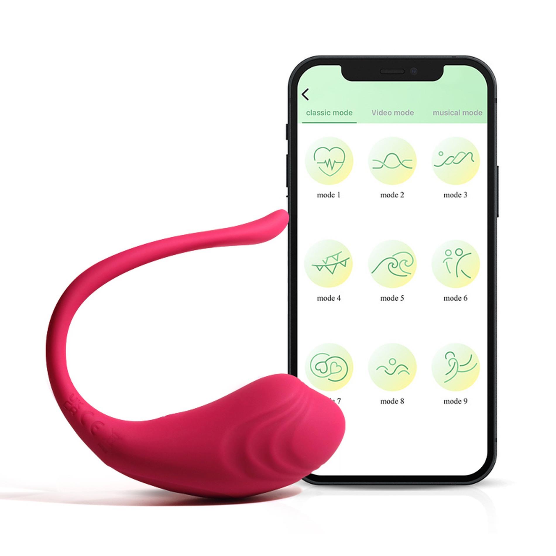 B-Series App — 9 trybów wibracji, sterowanie aplikacją, czerwony