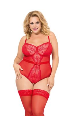SoftLine Collection Amelia — rozm. 2XL, elastan/lycra, czerwony SoftLine Collection Amelia — rozm. 2XL, elastan/lycra, czerwony