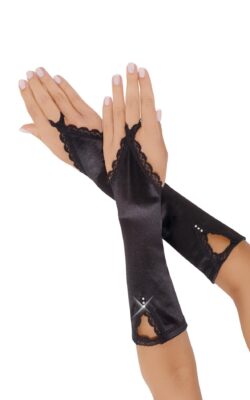 SoftLine Collection Gloves — rozm. S/L, elastan/lycra, czarny wzór 7710