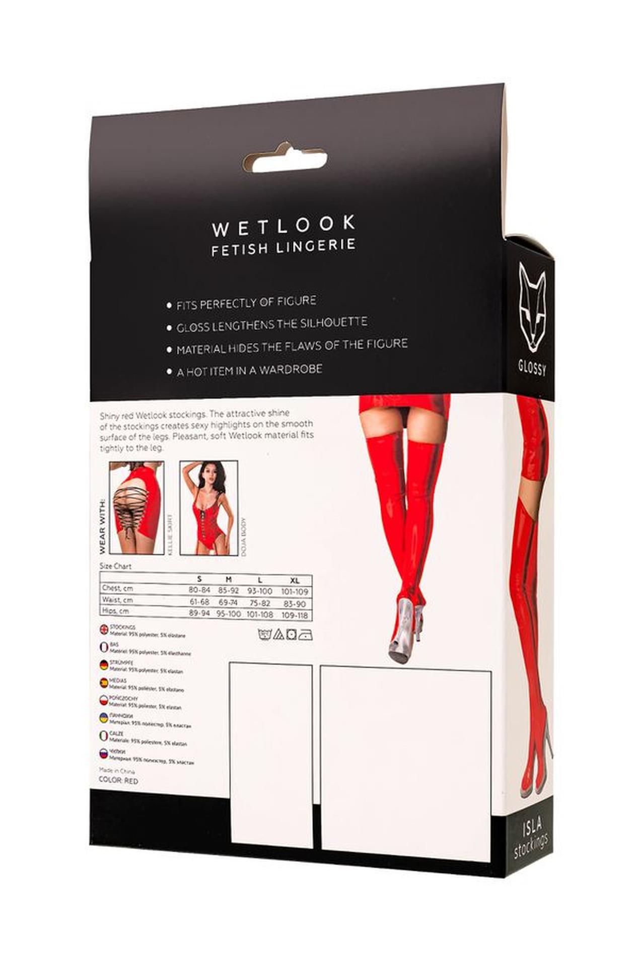 Glossy Isla — rozm. XL, czerwony Glossy Isla — rozm. XL, czerwony