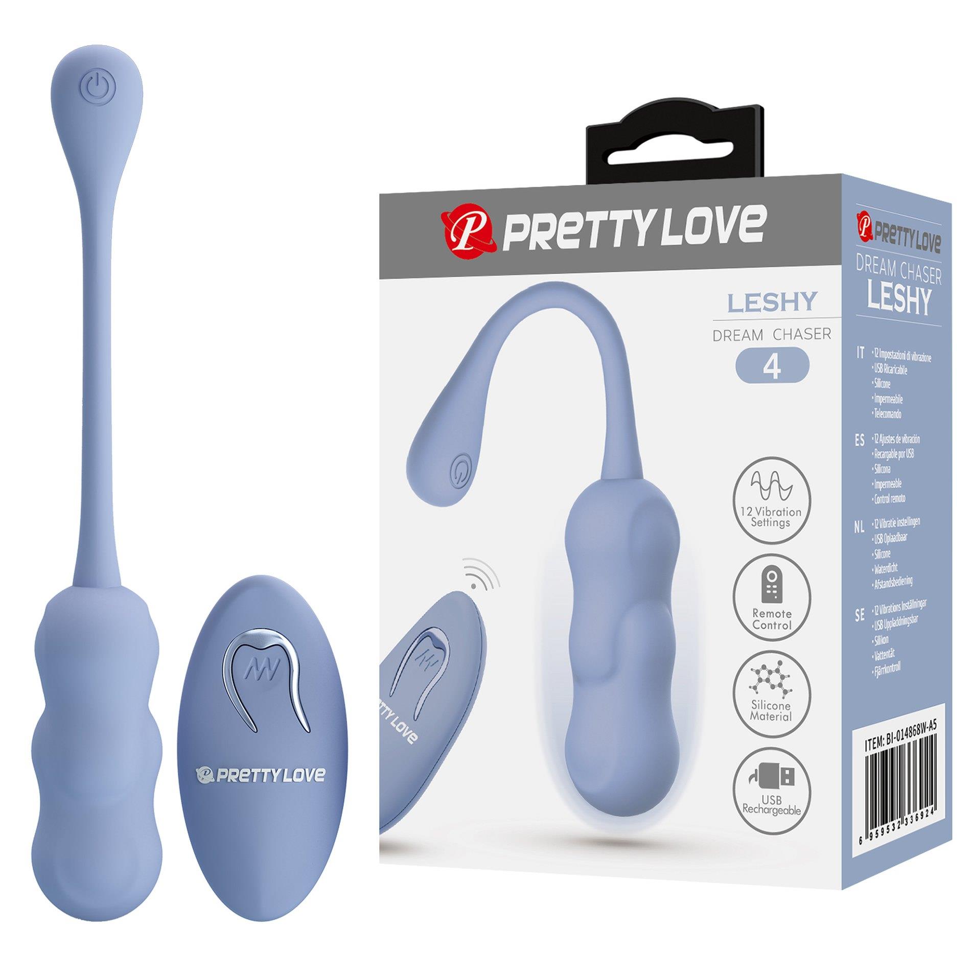 Pretty Love Leshy — pilot zdalny, silikon medyczny, niebieski